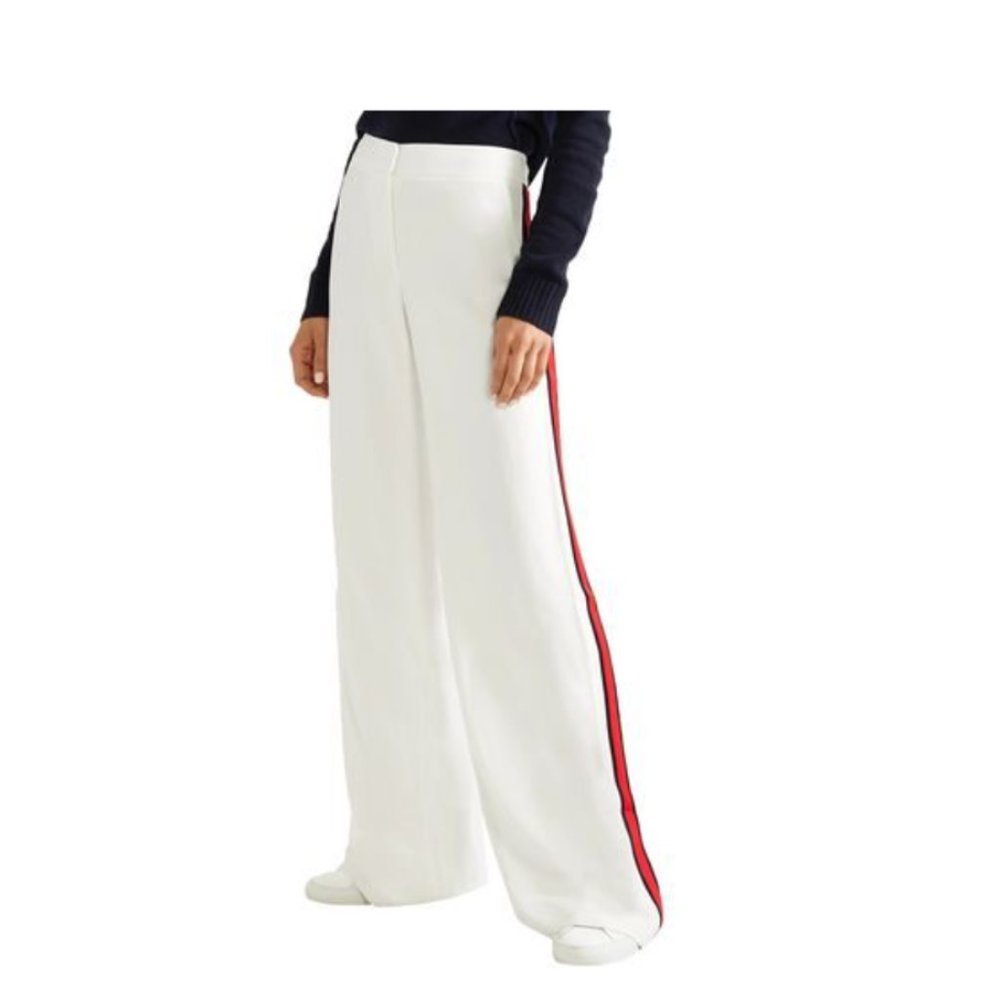 La Ligne Crepe White Pants